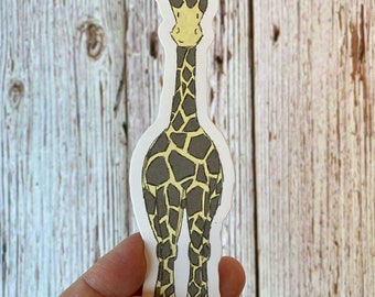 Vinyl giraffe sticker/laptop decal/water bottle sticker