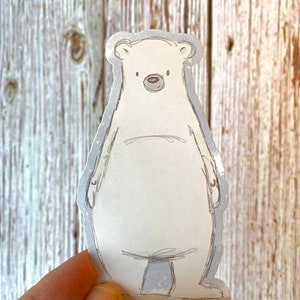 Vinyl polar bear sticker/laptop decal/water bottle sticker