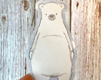 Vinyl polar bear sticker/laptop decal/water bottle sticker