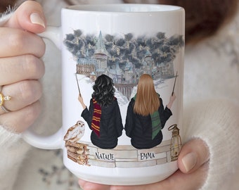 Personalized Wizard Best Friends Mug, Personalized Holiday Friend Gift,Custom Friends Mug,Best Friend Gift,Sisters mug,Bestie Mug,MUG0001