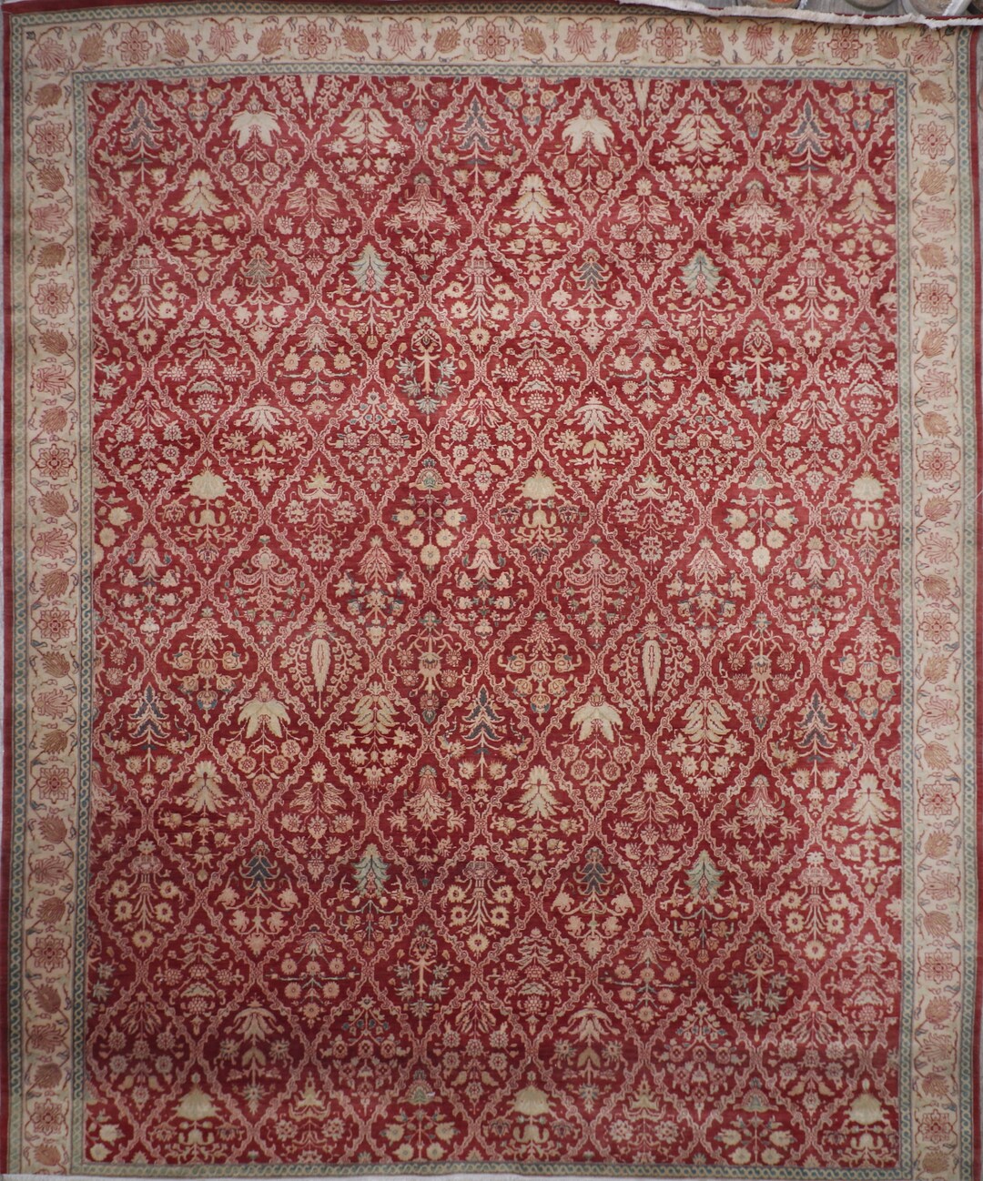 12x14 Feet Oushak Woollen Area Rug oversized Handmade Etsy