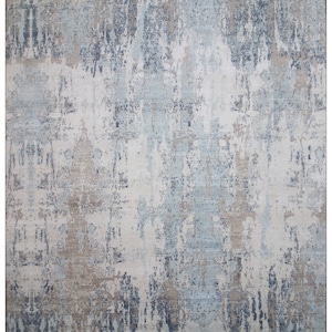 12x15 feet Silk & Wool rug,Modern oversized carpet,360x460 cms Long rug