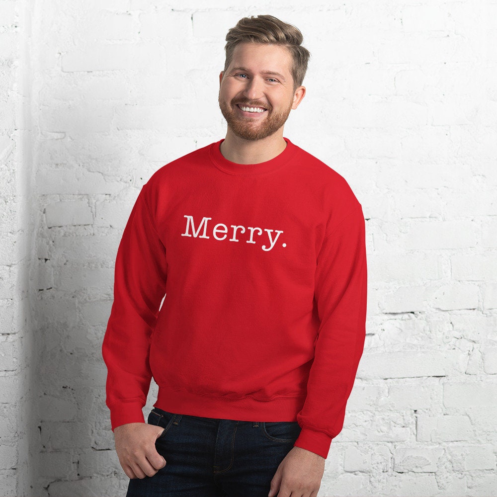 Merry. Christmas Sweatshirt Christmas Apparel Funny Christmas Etsy