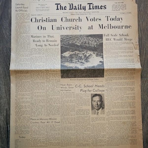Vintage Newspaper ephemera - Full newspaper (10 pages) - The Daily Times (Brevard County) - May 17, 1962