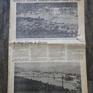 Vintage Newspaper ephemera - Special "Flood Edition" from The Leader newspaper (Corning, NY) - October 9, 1972 - pictorial of T.S. Agnes
