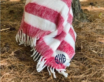 Monogrammed Throw Blanket, Personalized Blanket, Soft Blanket, Personalized Christmas Gift, Embroidered Throw Blanket, Monogrammed Blanket