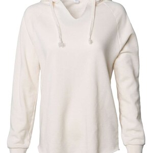 a white sweatshirt with a hoodie on it