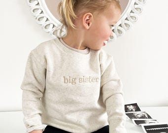 Minimal Sibling Sweatshirt with Custom Embroidery | Great for Family Photos and Casual Outfits