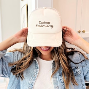 Customizable Trucker Hat | Personalized Bachelorette Merch | Custom Beach Hat | Personalized Snap Back | Bachelor Trip Hat | Embroidered Hat