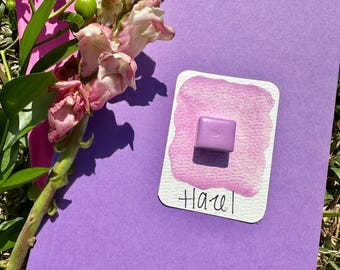 Hazel | Half Pan | Matte Watercolors | Handmade Watercolors | Light Pink | Matte Florals | Boho Series | Watercolors