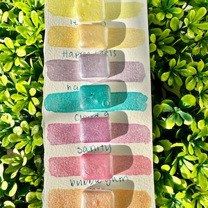 Happy Quarter Pan Set | Handmade Watercolors | Handmade Paint | Watercolors | Watercolor | Watercolor Artist