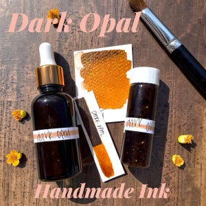 Dark Opal | Shimmer Ink | Handmade Ink | Calligraphy | Handmade Cards | Watercolor Ink | Colorshift Ink | Drawing Ink | Art Ink | Ink