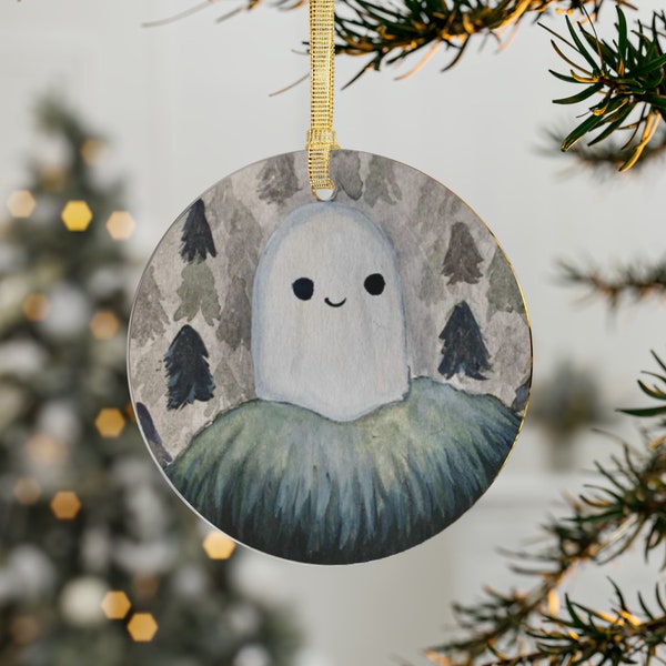 Art Print Acrylic Ornaments | Ghost Christmas | Groovy Christmas | Gift Ideas | Holiday Decor