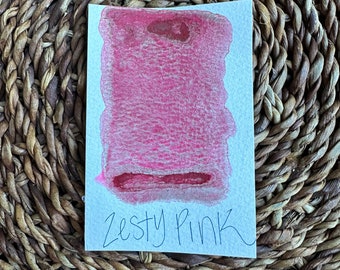 Zesty Pink | Granulation | Handmade Watercolors |  Paint | Watercolors | Watercolor Artist  | Granulating Watercolor