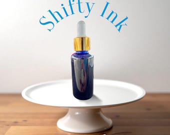 Breezy Blue | Shifting Ink | Handmade Ink | Calligrapby | Stencils | Handmade Cards| Watercolor Art | Colorshift Ink | Shimmer Ink