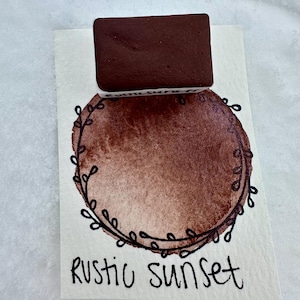 Rustic Sunset | Limited Color | Matte and Mica Blend | Handmade Watercolors | Handmade Paint | Watercolors | Watercolor | Watercolor Artist
