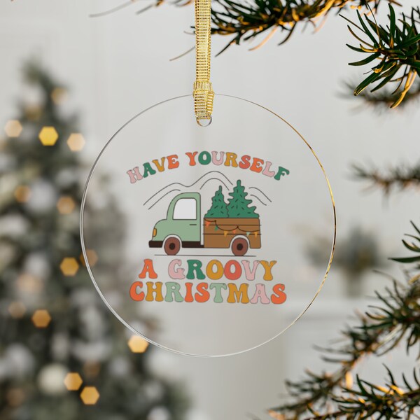 Acrylic Ornaments | Retro Christmas | Groovy Christmas | Gift Ideas | Holiday Decor