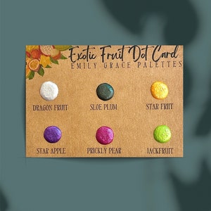 Exotisch fruit serie kaart | Handgemaakte aquarellen | Handgemaakte verf | Glansverf | Kleurverschuiving | Puntkaarten | Steekproef