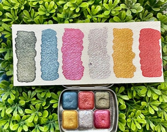 Discontinued Watercolor Palette  | Handmade Watercolors | Handmade Paint | Watercolors | Watercolor | Beginner Palette