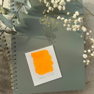 Sunset Sizzle NEON | Handmade Watercolors | Handmade Paint | Watercolors | Watercolor Artist  | Granulating Watercolor