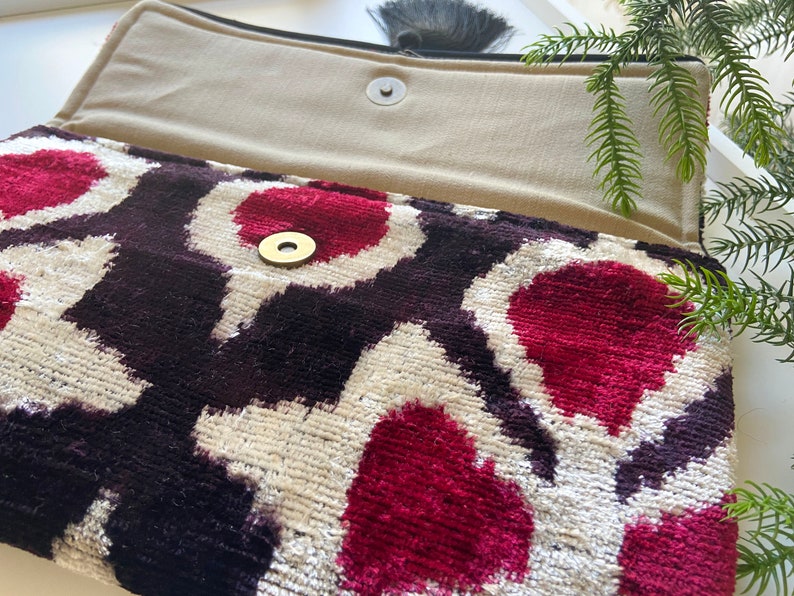 Ikat Bag Ikat Handbag Women Clutch Bag Clutch Bag Evening Bag Mini Bag Velvet Clutch Bag Women Bag Ikat Clutch Bag