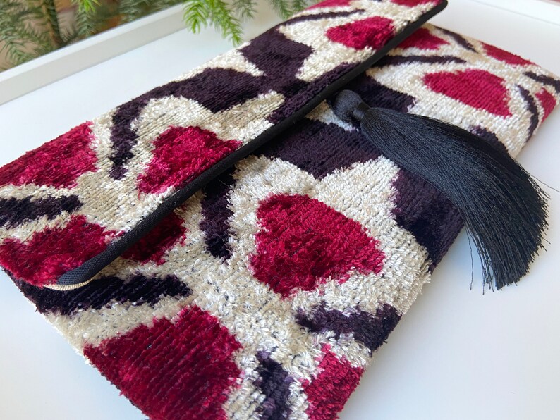 Ikat Bag Ikat Handbag Women Clutch Bag Clutch Bag Evening Bag Mini Bag Velvet Clutch Bag Women Bag Ikat Clutch Bag