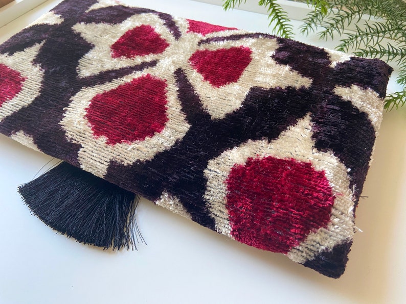 Ikat Bag Ikat Handbag Women Clutch Bag Clutch Bag Evening Bag Mini Bag Velvet Clutch Bag Women Bag Ikat Clutch Bag