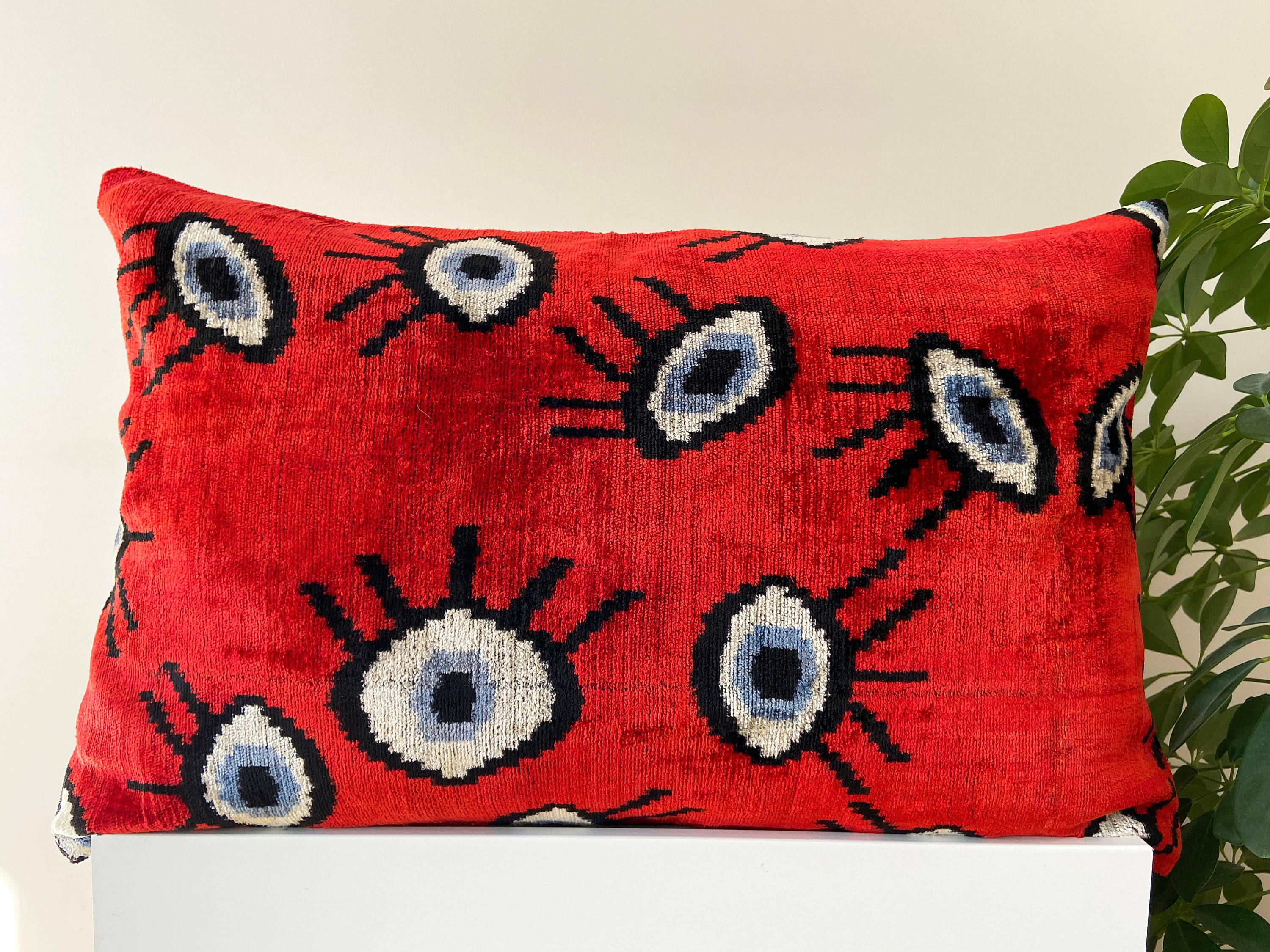 Oreiller En velours Ikat