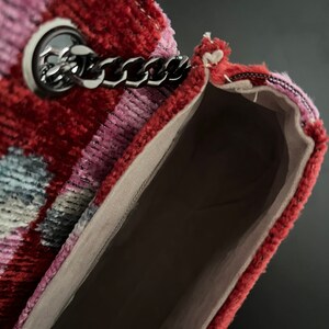 Pink Red Ikat Coco Bag,Ikat Bag,Coco Bag,Crossbody Bag,Shoulder Bag,Ikat Crossbody Bag,Colorful Bag,Ikat Velvet Bag