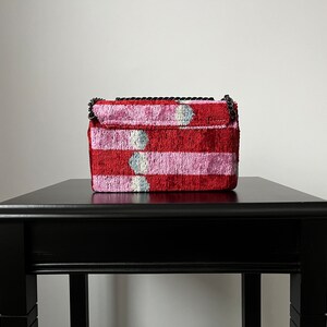 Pink Red Ikat Coco Bag,Ikat Bag,Coco Bag,Crossbody Bag,Shoulder Bag,Ikat Crossbody Bag,Colorful Bag,Ikat Velvet Bag