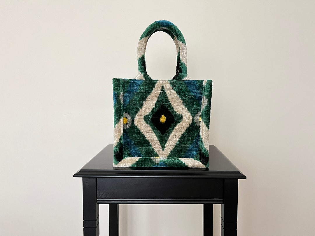 Silk Velvet Ikat Totebag 012