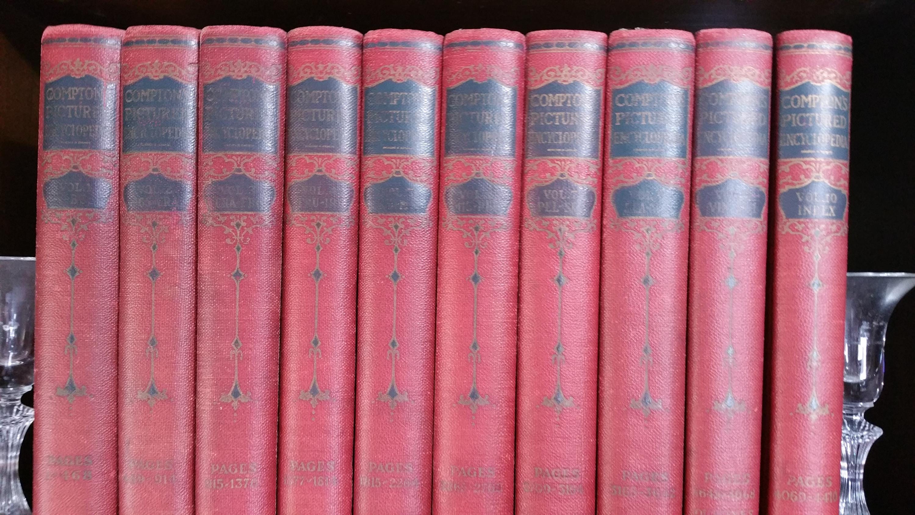Complete 1925 Compton's Pictured Encyclopedia Set Vintage