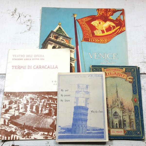 CHOICE Italy Travel Brochures Maps Vintage Midcentury History Advertising Vacation Guide Ephemera Booklet Souvenir Photos Venice Milano