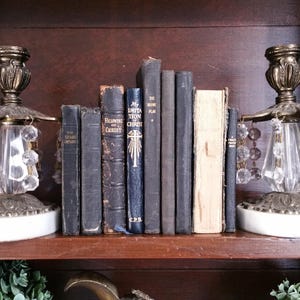 Choice Prayer Book Antique Illustrated Vintage Leather Gold Gilt Library Religion God Lord Blessings Offering Prayers Gothic Black Small Old