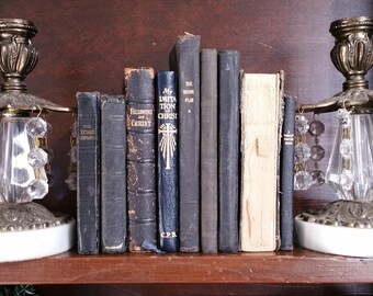 Choice Prayer Book Antique Illustrated Vintage Leather Gold Gilt Library Religion God Lord Blessings Offering Prayers Gothic Black Small Old