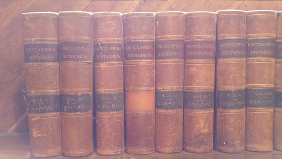 Complete 1878 Encyclopedia Britannica Leather Set 9th Edition