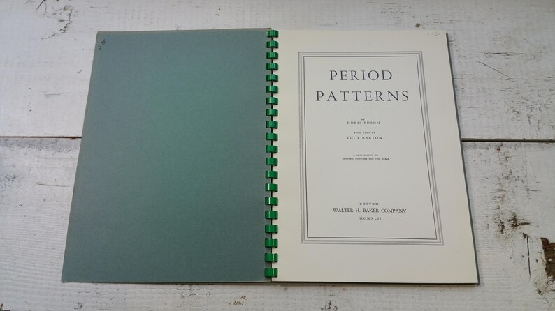Perod Pattern Period Patterns Supplement to Historic Costumes for the Stage Vintage ...