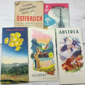 CHOICE Austria Travel Brochures Maps Vintage Midcentury History Advertising Vacation Guide Ephemera Booklet Souvenir Photos Wien Salzburg