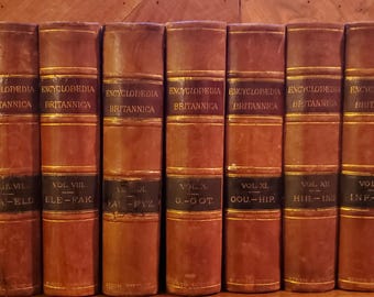 Complete 1878 Encyclopedia Britannica Leather Set 9th Edition