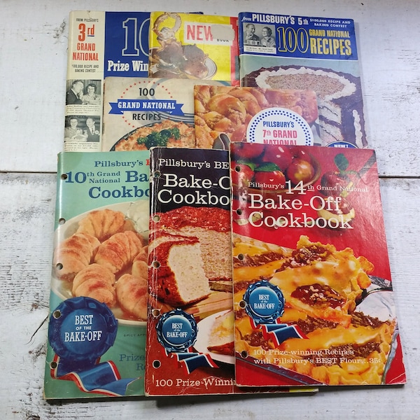 CHOICE Pillsbury Bake-Off Cookbook Recipes Vintage 50s 60s Desserts Cooking Meal Cook Book Baking Kitchen Bread Cake Supper Dinner Casserole