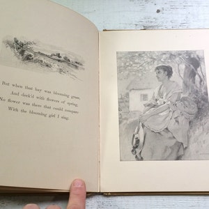 1899 Samochód z niskim oparciem Antyczna książka Samuel Lover Lippincott Skórzana biblioteka ilustrowana Wiek Stara piosenka do czytania Poezja kontra irlandzka miłość Peggy
