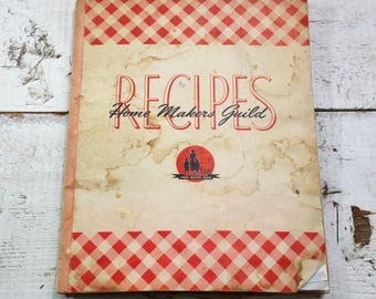 Recipes Home Maker's Guild Of America Vintage 1950s Cook Book Leaflets Favorite Ladies Cookbook Family Kitchen Supper Baking Old Midcentury