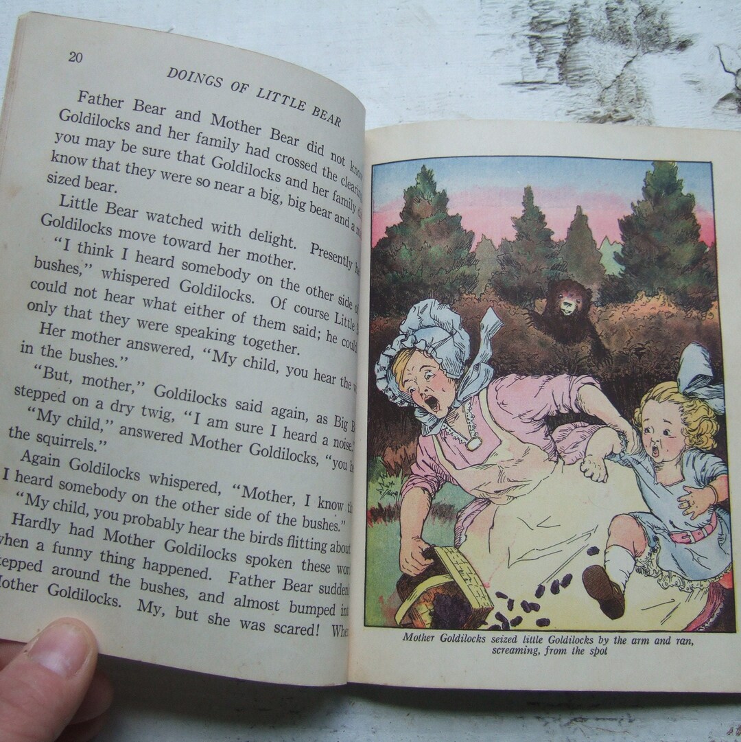 Illustrated Doings of Little Bear Children's Book Vintage 1934 Short