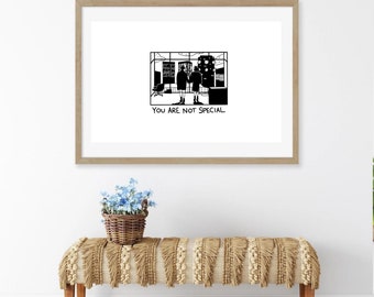 Fight Club movie art print. Art for the home. Home decor. Gallery wall. Poster design. Made to order. Stunning