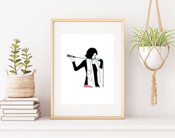 Karen O Yeah Yeah Yeahs music art print. Art for the home. Home decor. Gallery wall. Poster design. Made to order. Stunning