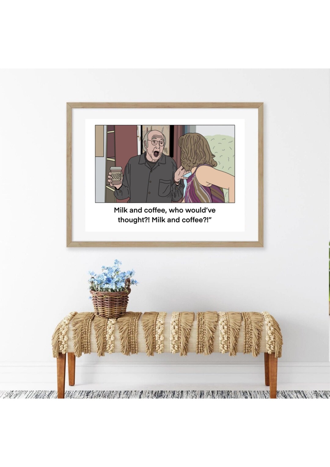 Larry David Milk & Coffee Curb Your Enthusiasm Jerry Seinfeld Etsy