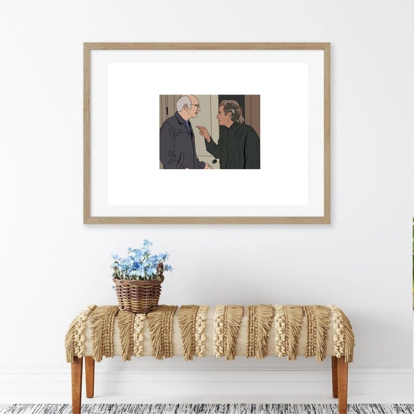 Larry David Curb Your Enthusiasm Richard Lewis Seinfeld Comedy HBO TV home art print. Made to order. Stunning