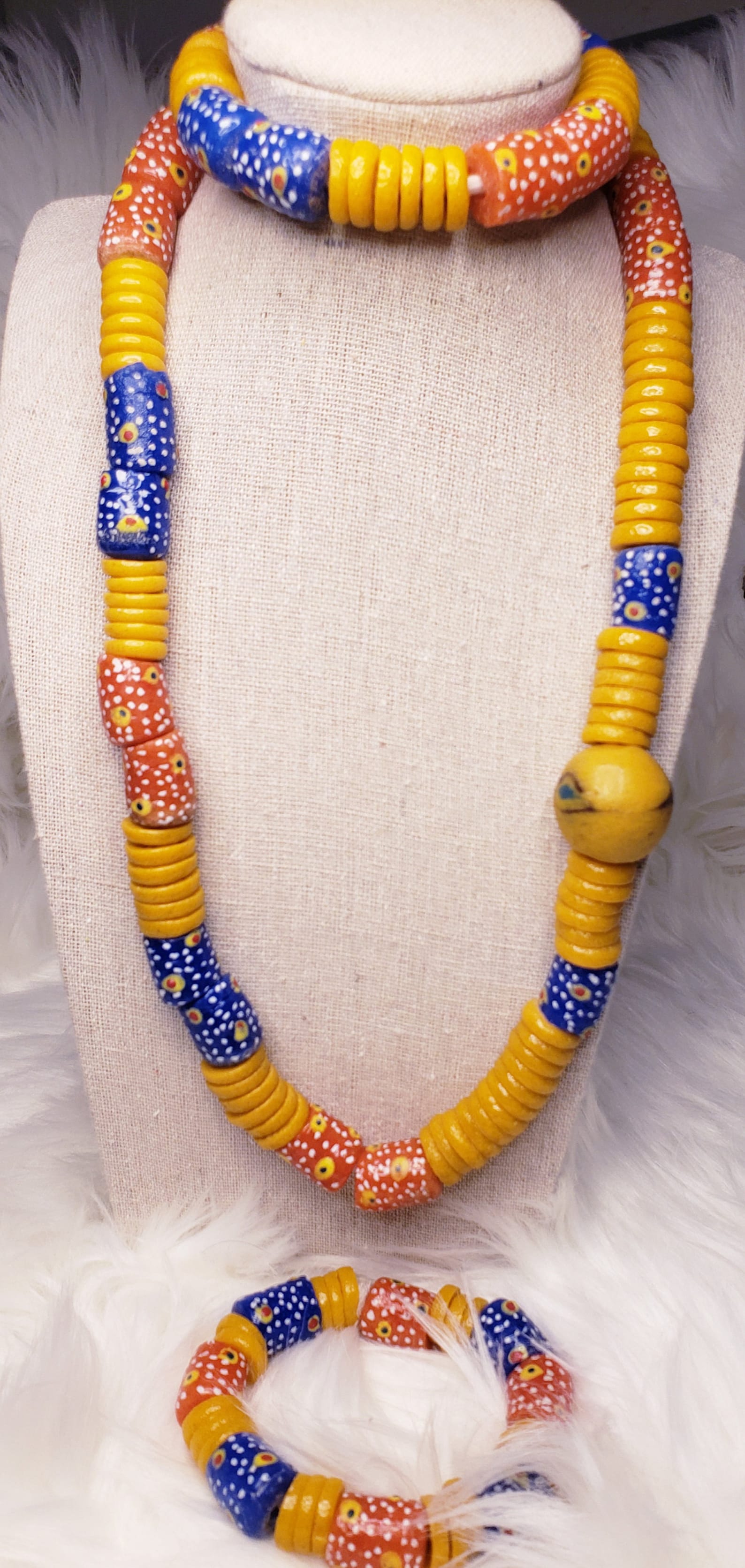African Kente bead. Ghana kente bead necklaces Etsy