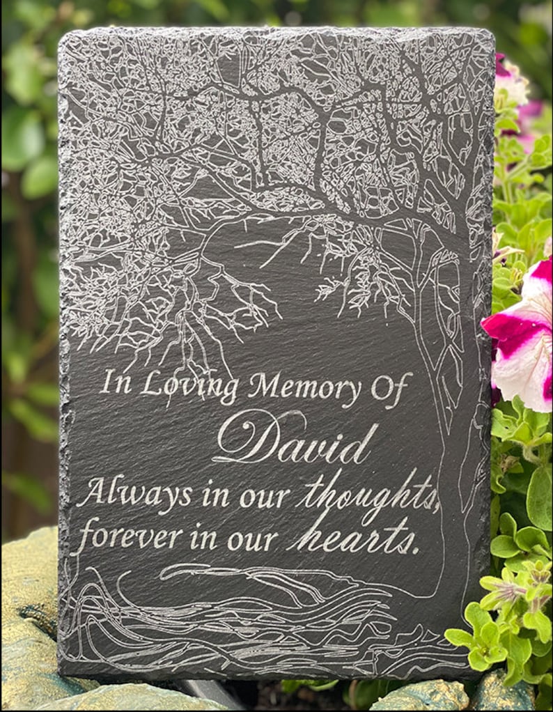 Personalised Engraved Memorial Plaque/Photo engraved/Grave Etsy