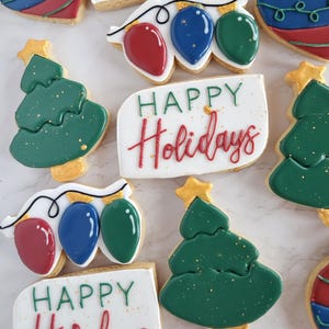 Christmas Cookies, Christmas Sugar Cookies, Christmas Treats, Christmas Cookie gift, Christmas decorated sugar cookies, Sugar Cookies